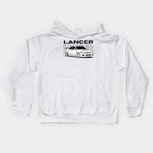 Lancer Evolution VIII + Car Blueprint Kids Hoodie